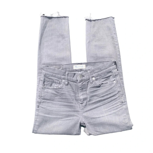 Madewell High Rise Skinny Jeans in Gray Dusty Wash Women’s Size 26 - Picture 3 of 11